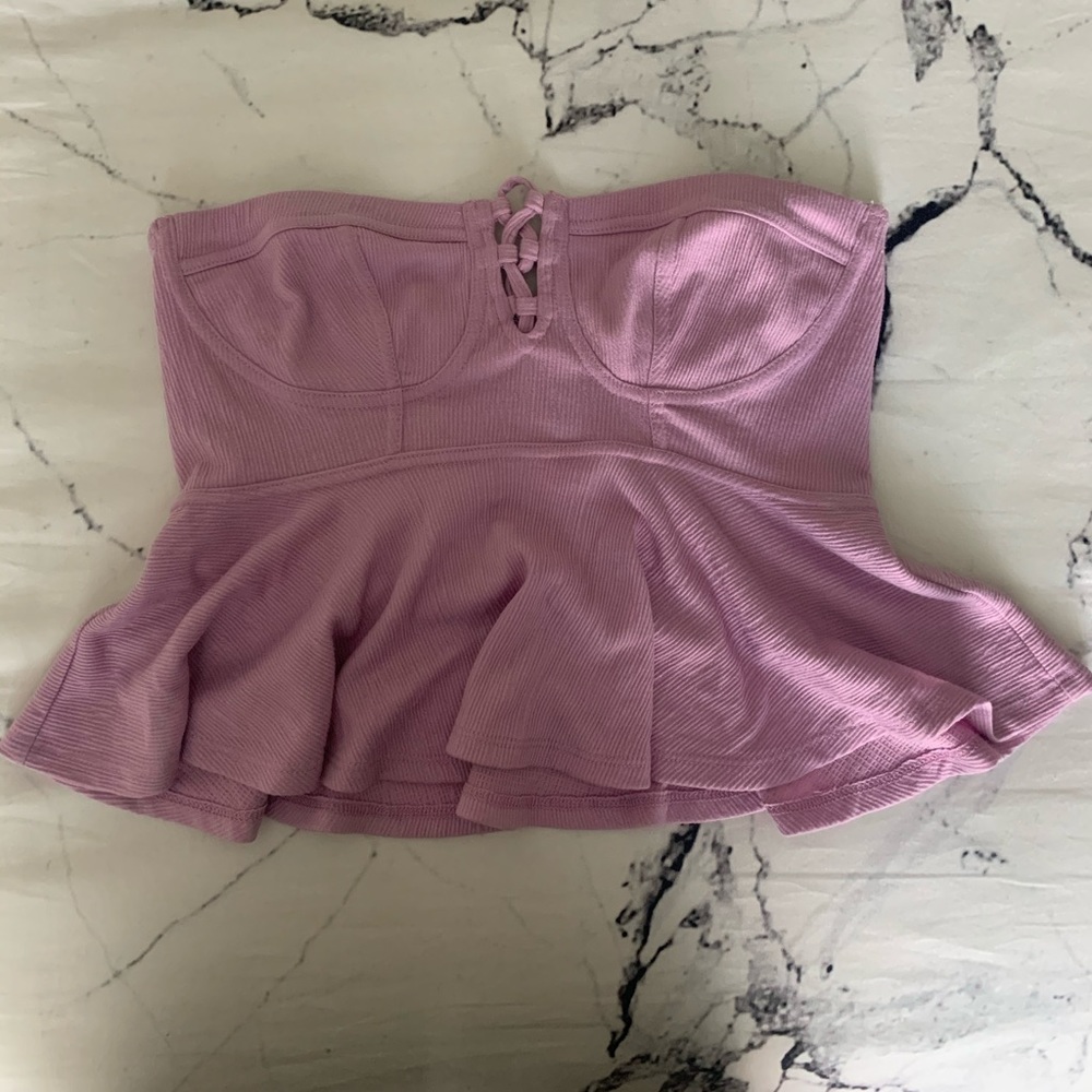 Free people Peplum tube top